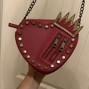 Descendants Disney cherry Red Heart-Shaped Studded purse